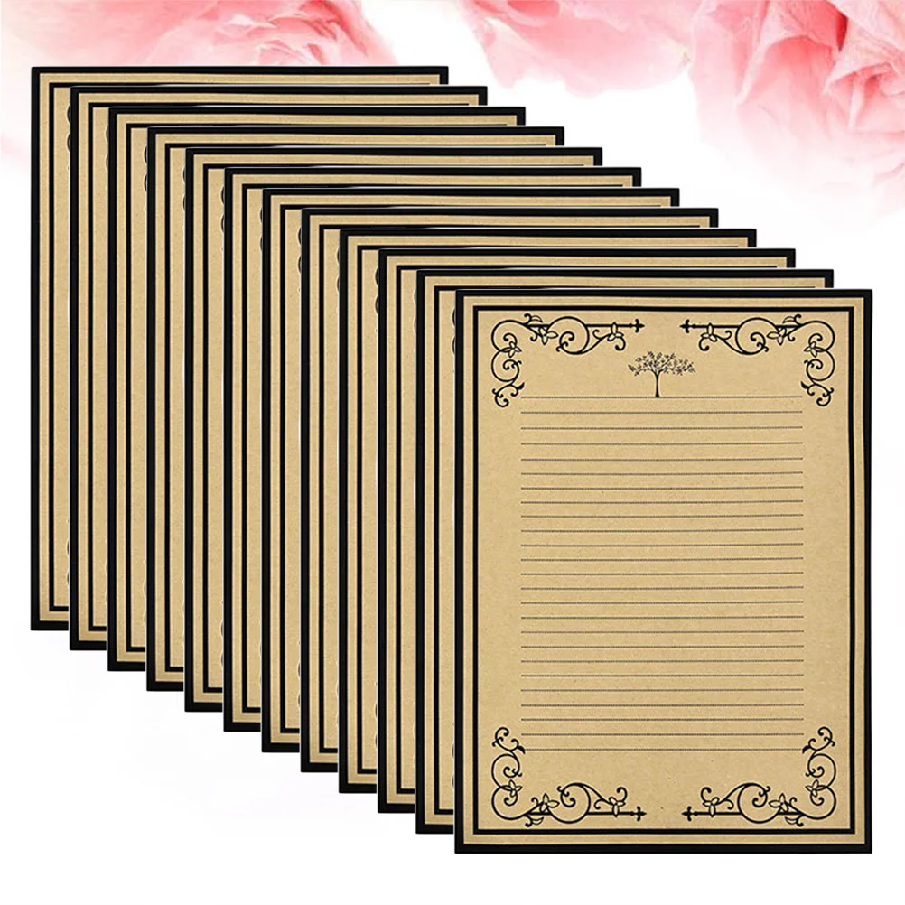 

96 шт., винтажная писчая бумага, крафт-бумага, канцелярские принадлежности, ретро-бумага для писем для студентов, заметки, школьные и офисные принадлежности для печати