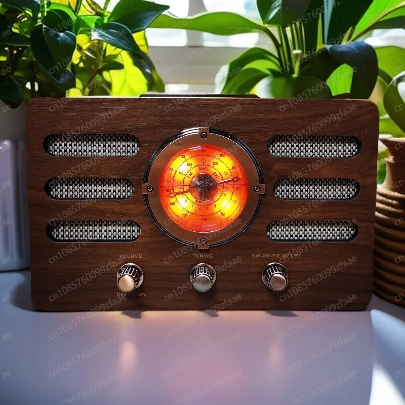 Retro desktop radio FM medium wave shortwave bluetooth speaker card stereo