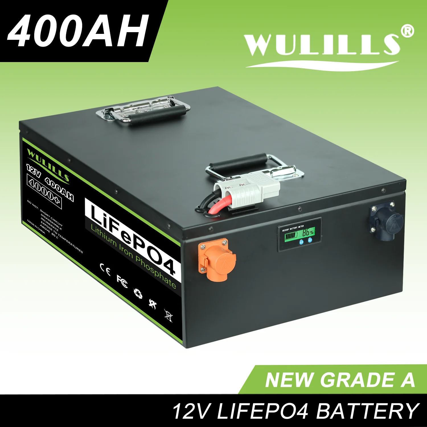 Nuovo pacco batteria LiFePo4 12V 24V 48V 100Ah 200Ah 280Ah 400Ah Batteria incorporata al litio ferro fosfato BMS per barca solare senza tasse