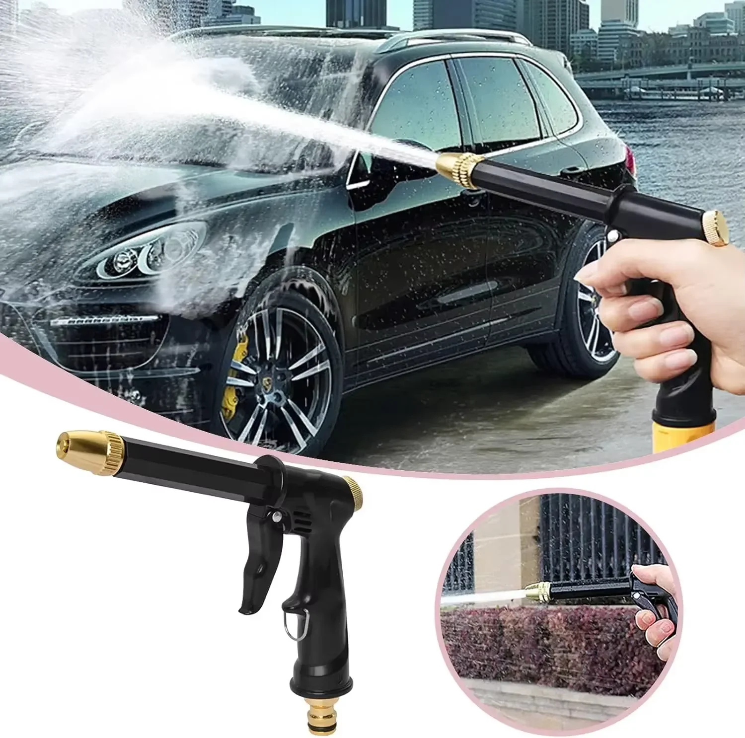 High Pressure Power Water Gun Jet Garden Washer Sprayer Watering Nozzle Spray Garden Sprinkler Car Washing Cleaning Tool