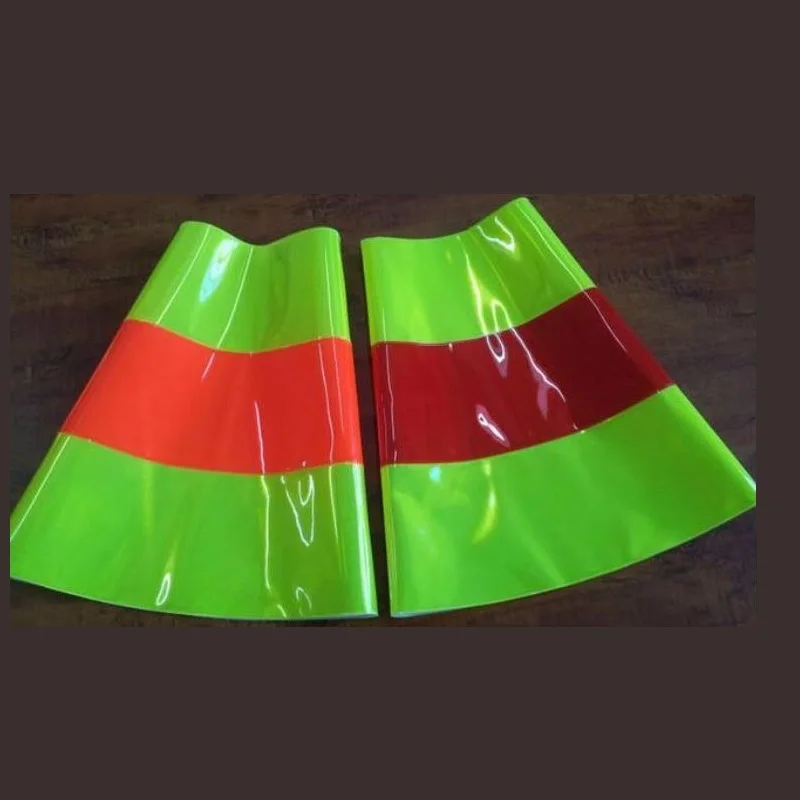 18cm*38cm*33cm High Quality Road Cone PVC Reflective Sleeve Film