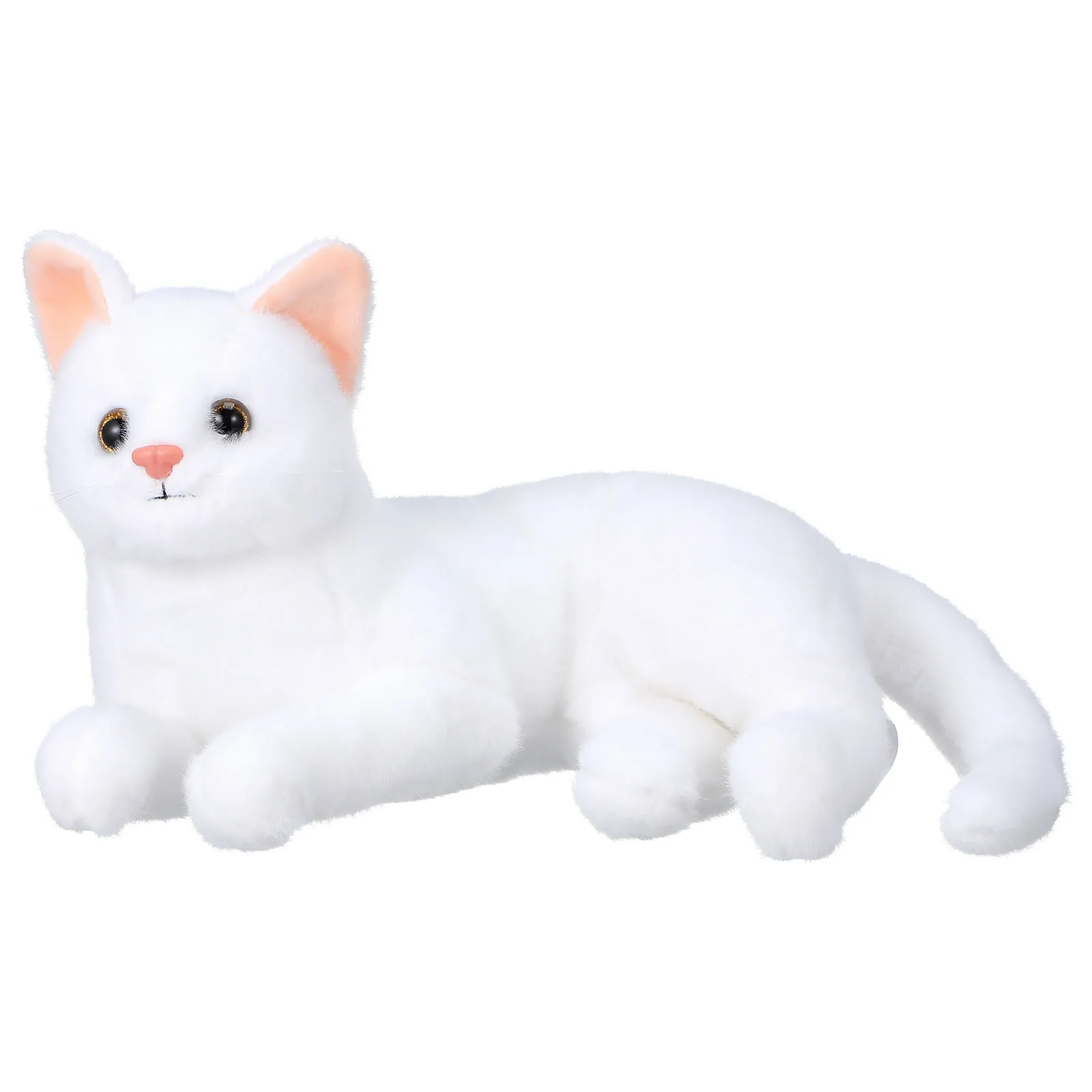 

Игрушечная кошка-симулятор 11.8x5.9x3.9, милая мультяшная подушка-антистресс, декоративная игрушка для детской комнаты