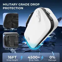 Para ROG X box Ally/ROG X box Ally X PU estuche rígido con cremallera anticaída impermeable cargador de juegos incorporado bolsa protectora delgada