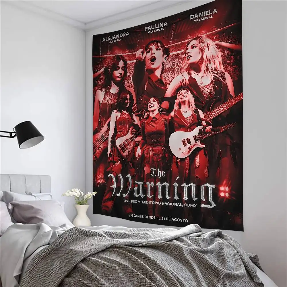 روك باند W-مخطط تحذير نسيج الفن الخيال العلمي غرفة ديكور المنزل رخيصة الهبي الجدار الشنق #5