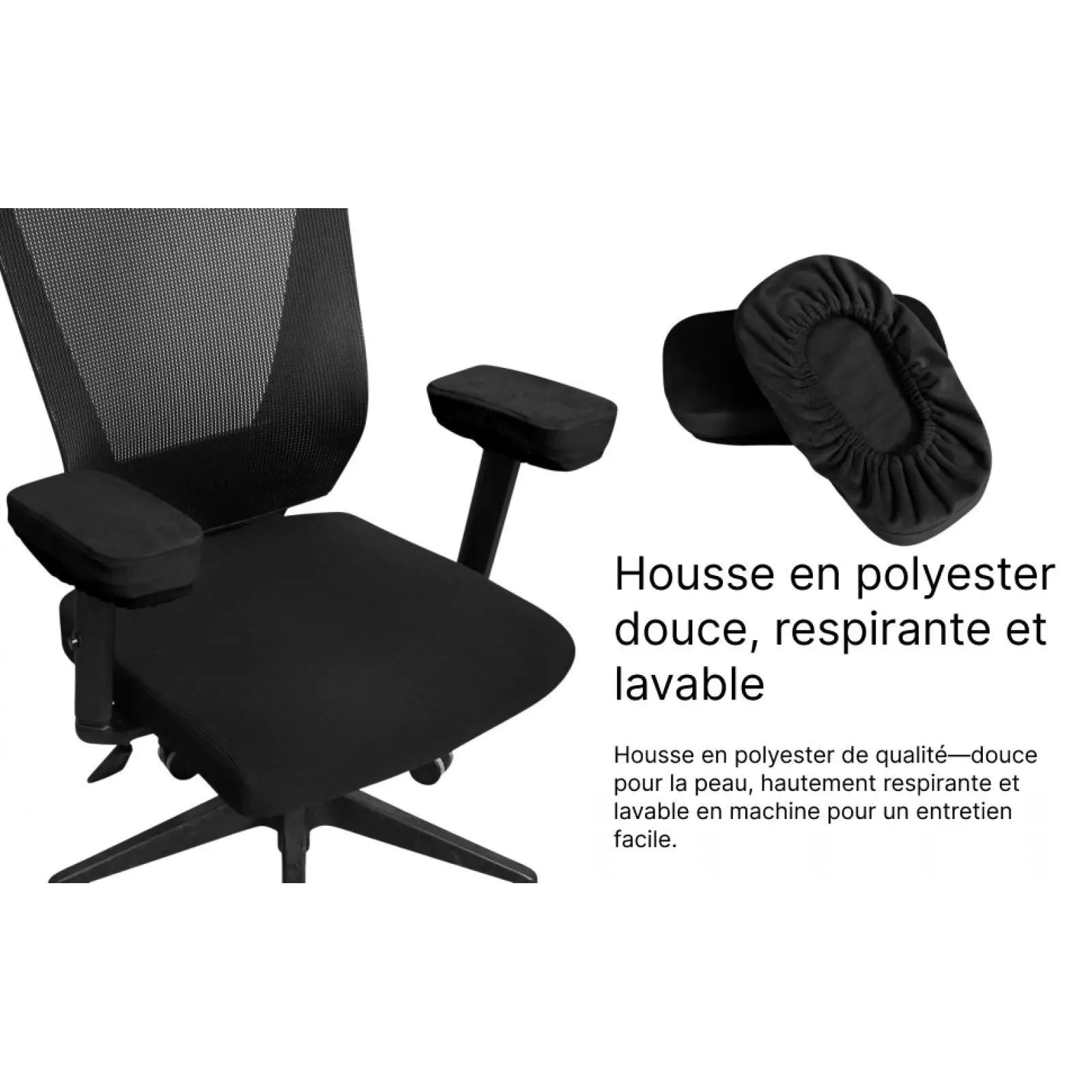 2x Stuhl-Armlehnenpolster, Memory-Schaum, rutschfest, verdickt, für Spielstuhl, Rollstühle, Handgelenkauflage, Gaming-Armlehnenkissen, Armlehnenkissen