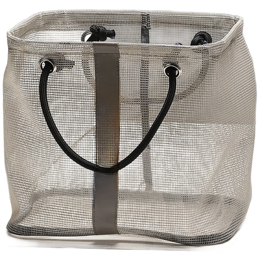 Large Capacity Bath Container Toiletries Organizer Mesh Bath Storage Large Capacity Mesh Ventilation Breathable PVC Mesh