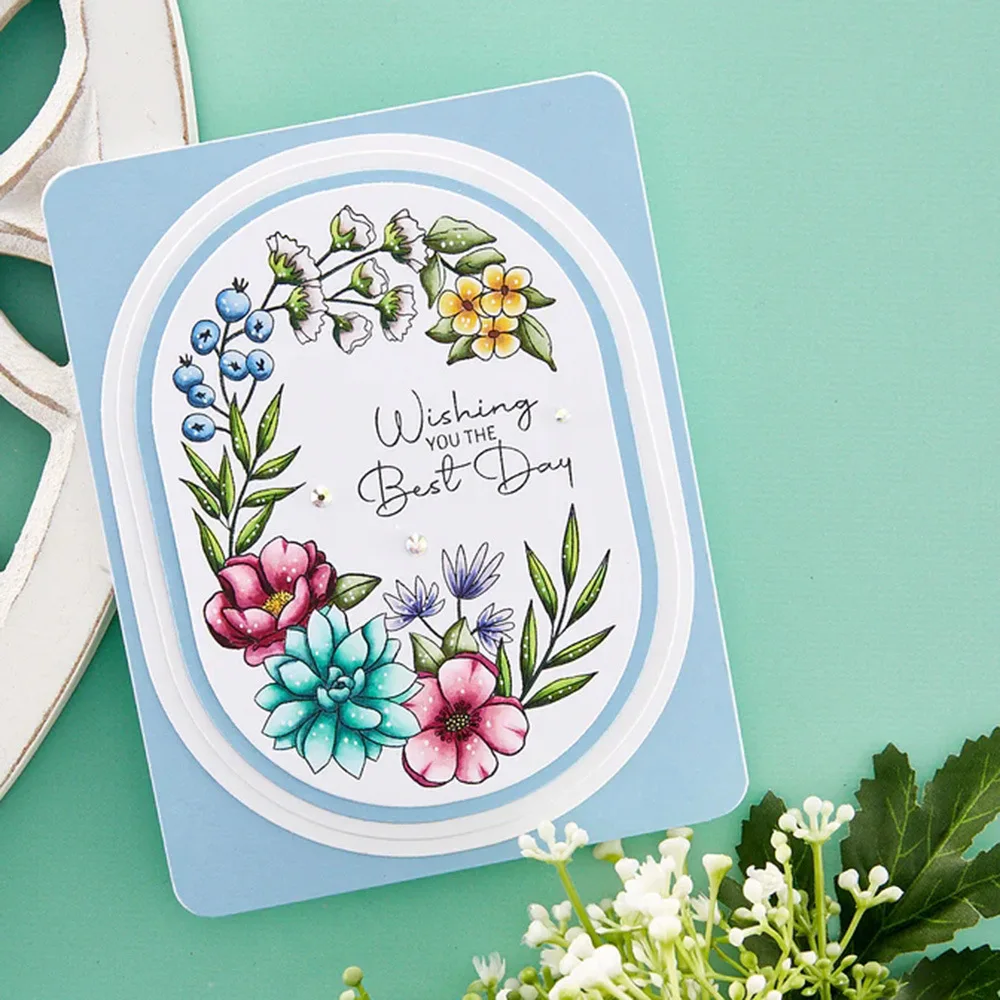 oval border Metal Cutting Dies Stencil DIY Scrapbooking Embossing Paper Cards Album Making Decorative Craft Cut Template