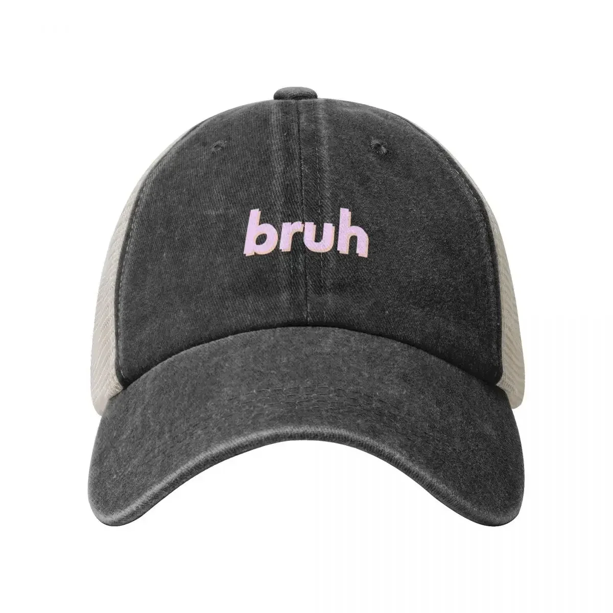 Bruh Cowboy Mesh Baseball Cap Cosplay Big Size Hat Luxury Hat Women's Wear Men's