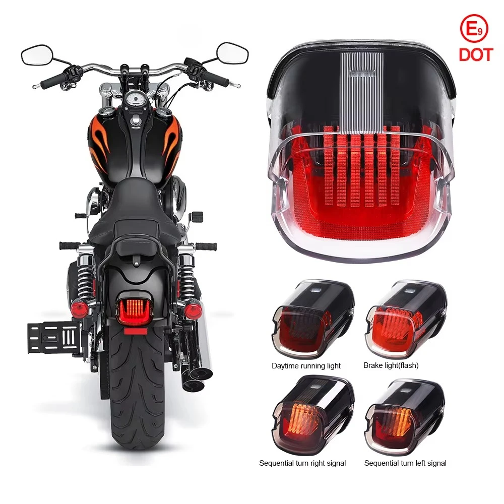 

NEW Motorcycle Led Brake Tail Light for Harley Davidsons XR1200X 2010-2013 Waterproof Hover Taillight DRL Runing Lights Emark