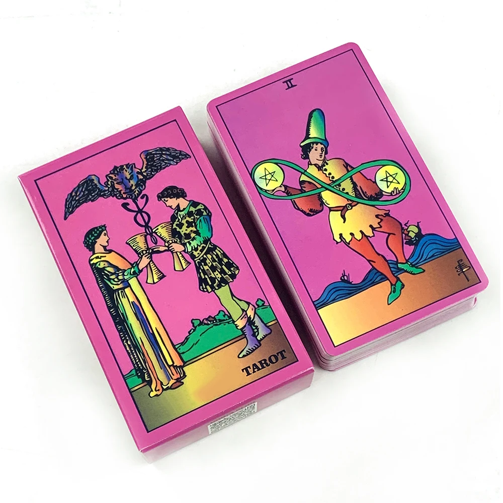 

Pink Tarot Deck A 78pcs Vibrant Illustrations, Easy-to-Read Guide, Great For Beginners , Meditation & Party Games & Gift Giving