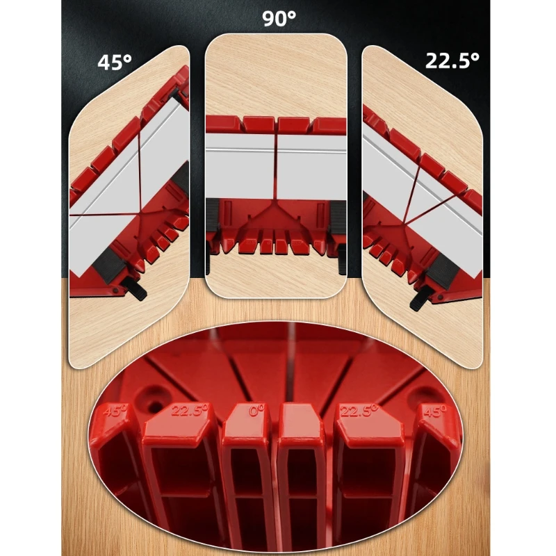 14 Inch Miter Box Multifunction 0/22.5/45/90 Degree Oblique Cutting Clamping