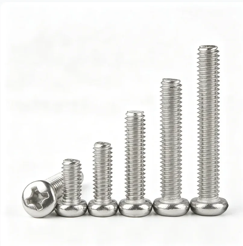 M5 304 A2 Stainless Steel Cross Phillips Pan Round Head With Washer Collar Screw Bolt 2/10/50pcs Length 6–200mm