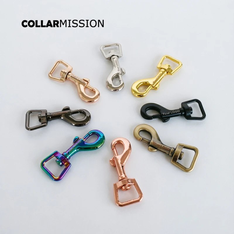 1pc Engraved Electroplated Metal Hooks And Buckles Set for Cat And Dog Collars Various Sizes 15mm-30mm Pet Accessory