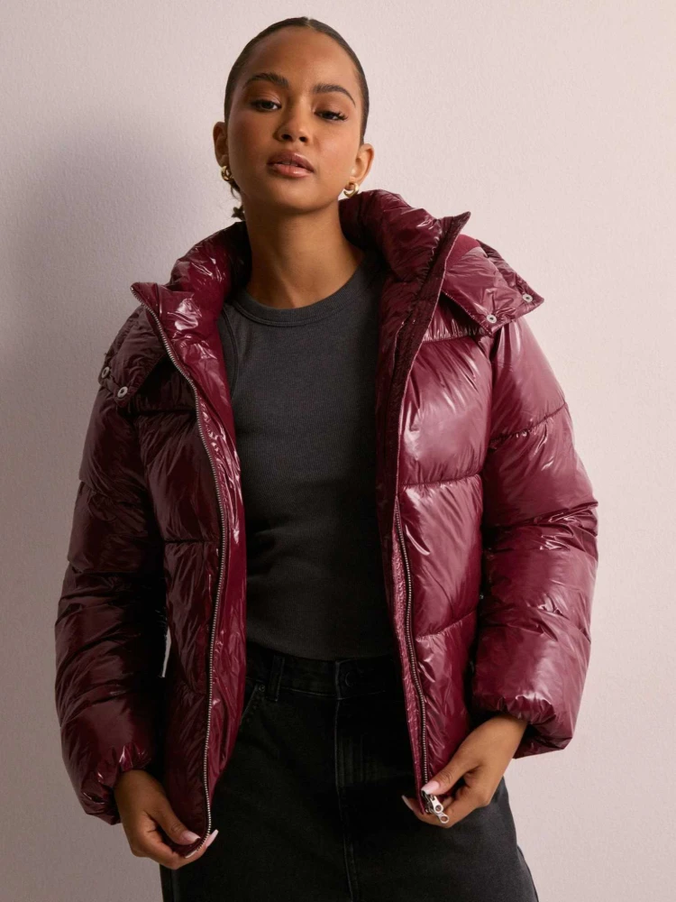 Jacket Women Winter Hooded Cotton Padded Jacket Thick Warm Solid Color Casual Loose Outerwear Windproof Coat For Daily Outdoor