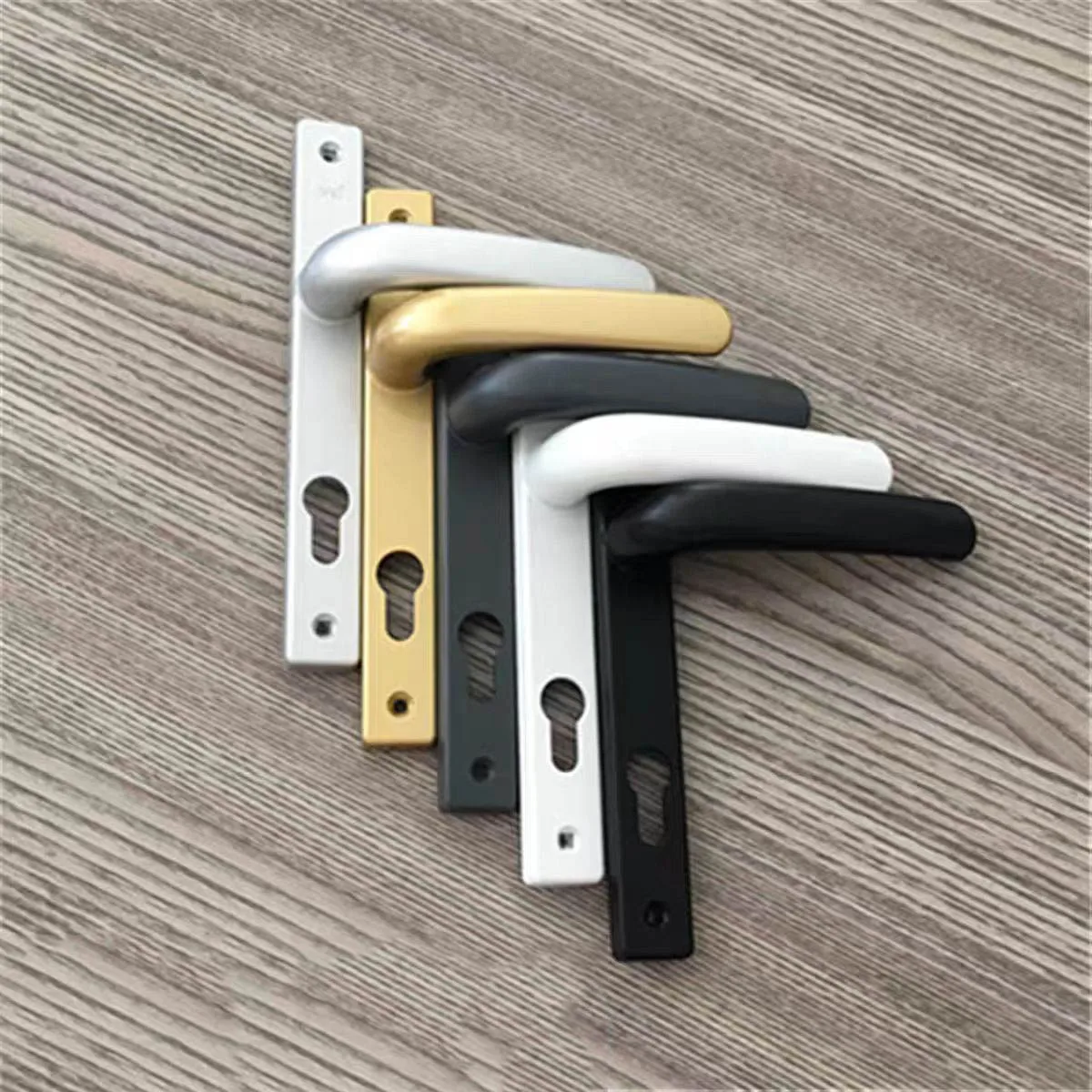 Alloy Aluminum Door Lock Handle Panel with 85mm Screw Hole Center Distance 193mm from Door Lock Handle for Home Security