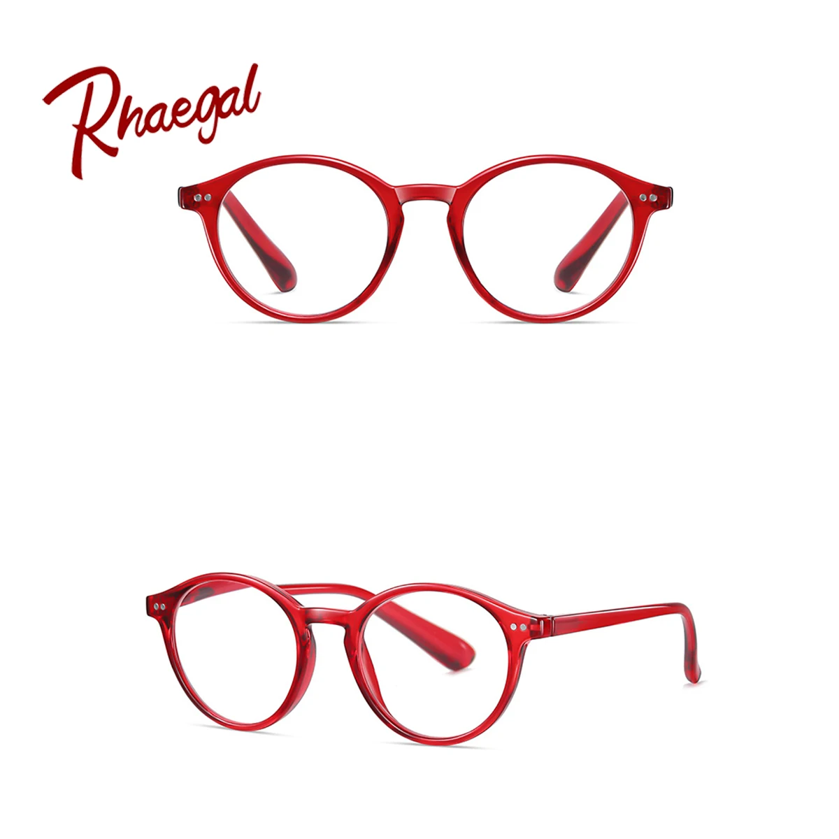 

Rhaegal Red Black Color Round Reading Glasses for Women Men Fashion Presbyopic Glasses for Reading +1.0 To +4.0 Wholesale