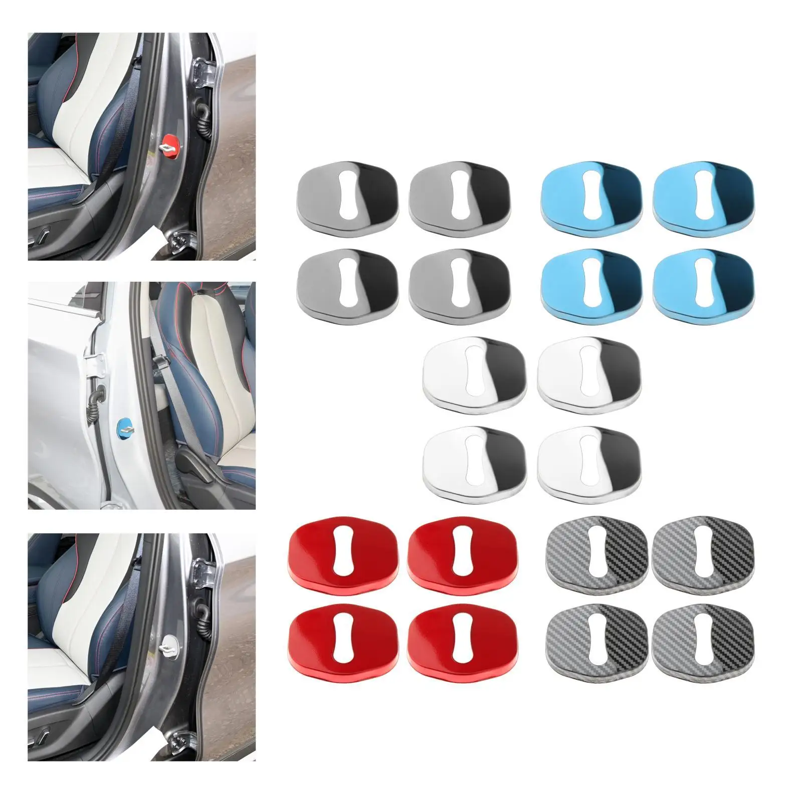 4 Pieces Car Door Lock latches Cover Protector for Byd Plus Atto 3