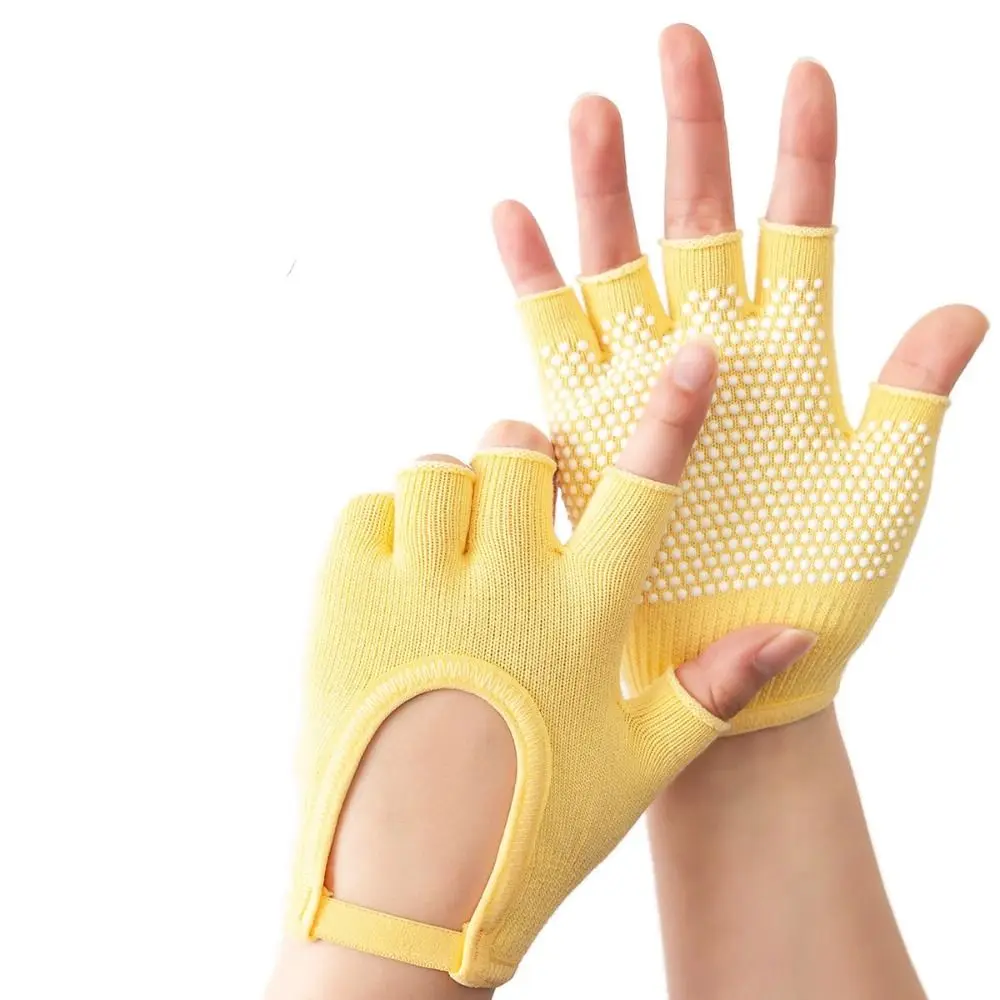 Guanti da yoga mezze dita multicolori Guanti da pilates antiscivolo resistenti all'usura Guanti da equitazione sportivi caldi e ammortizzanti all'aperto