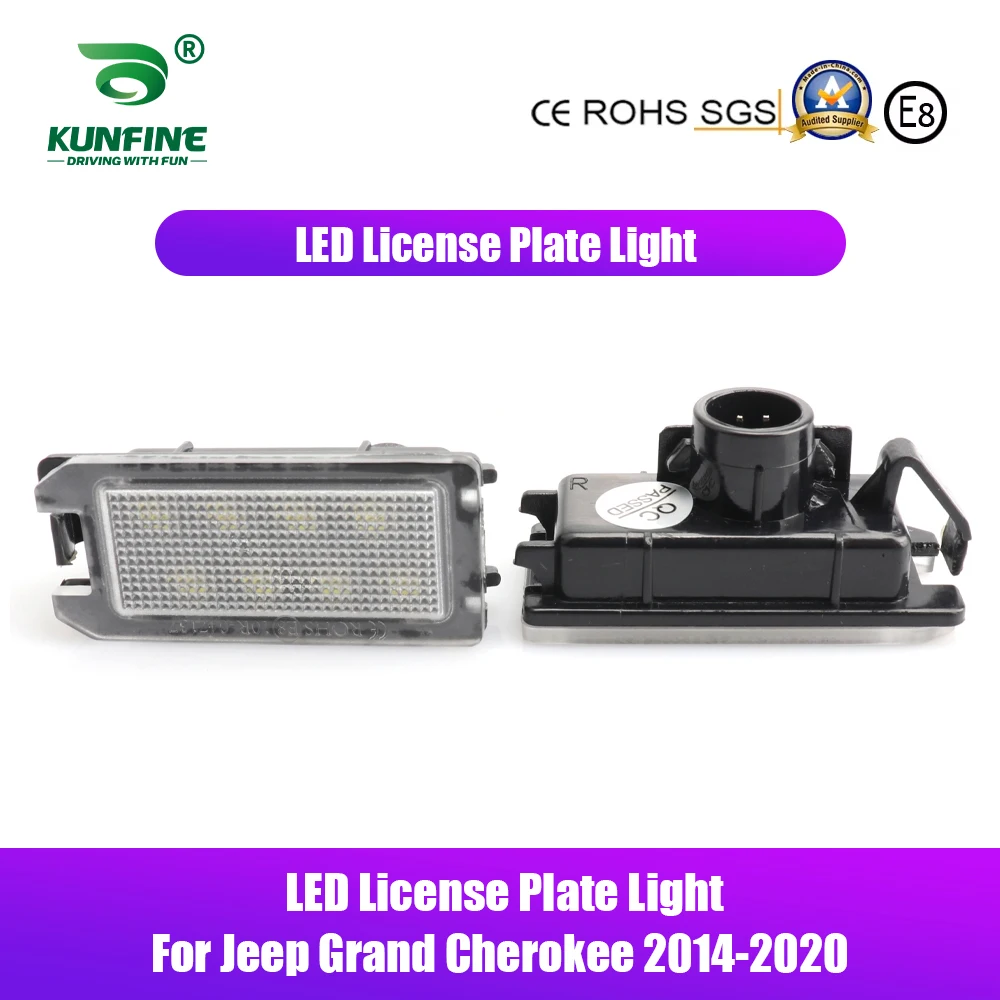 2PCs Car LED Number License Plate Light LED License Lamp For Jeep Grand Cherokee 2014 2015 2016 2017 2018 2019 2020