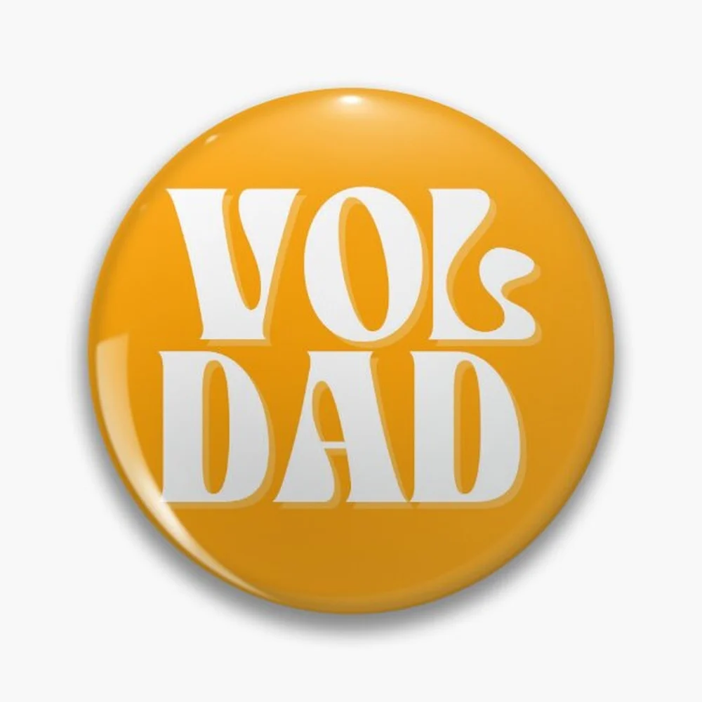 VOL DAD Pin Holographic Star Heart Pin Brooches Laminated Button Fashion Accessory