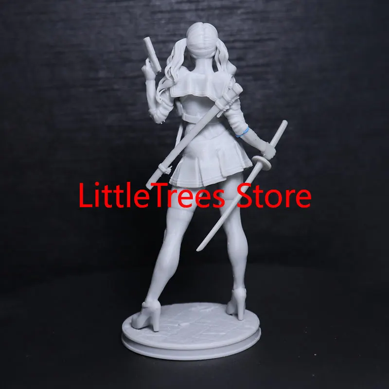1/24 75mm Żywiczne Zestawy Modeli Piękna Dziewczyna Agentka Figurka Niemalowana Bez Koloru RW-485