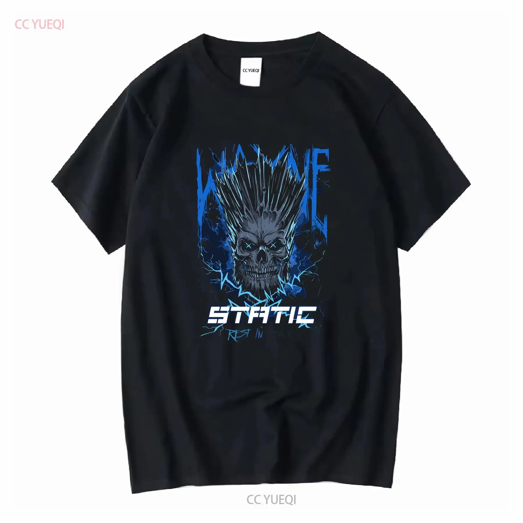 Klassisches Static X Band Member Herren-T-Shirt in allen Größen, Q318, lange oder kurze Ärmel, Vintage-Waschung, für den Alltag, atmungsaktiv