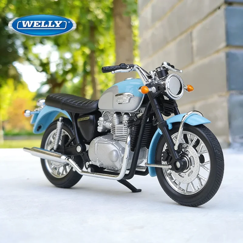 

WELLY 1:18 Triumph Bonneville 2002 Alloy Road Sports Motorcycle Model Diecast Metal Street Motorcycle Model Simulation Kids Gift