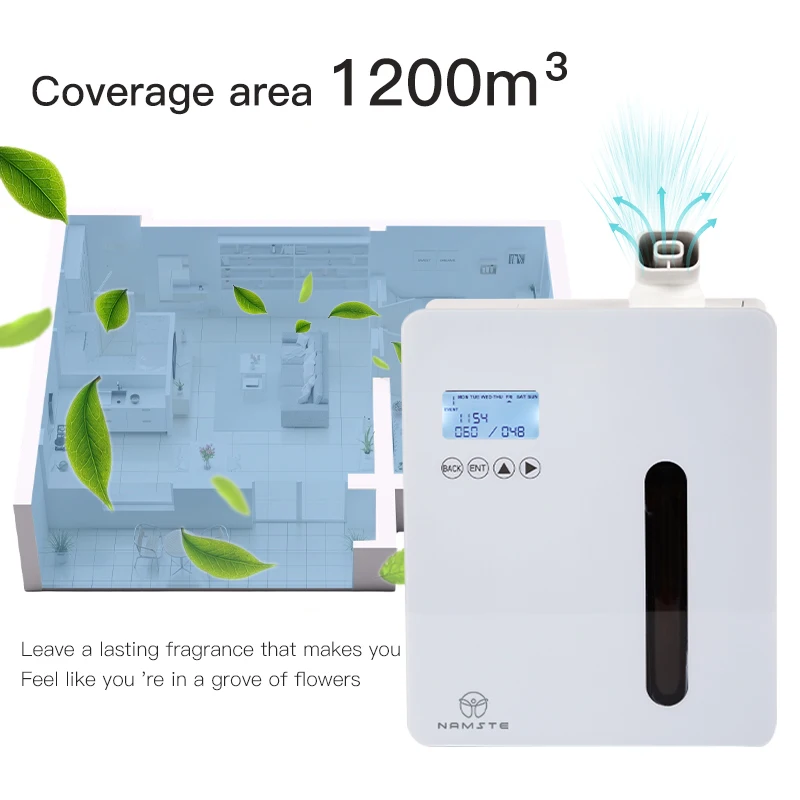 800m³ Namste Premium Smart WIFI Control Essential Oil Diffuser Aromatherapy Diffuser 300ML Metal Shell for Home Hotel HVAC