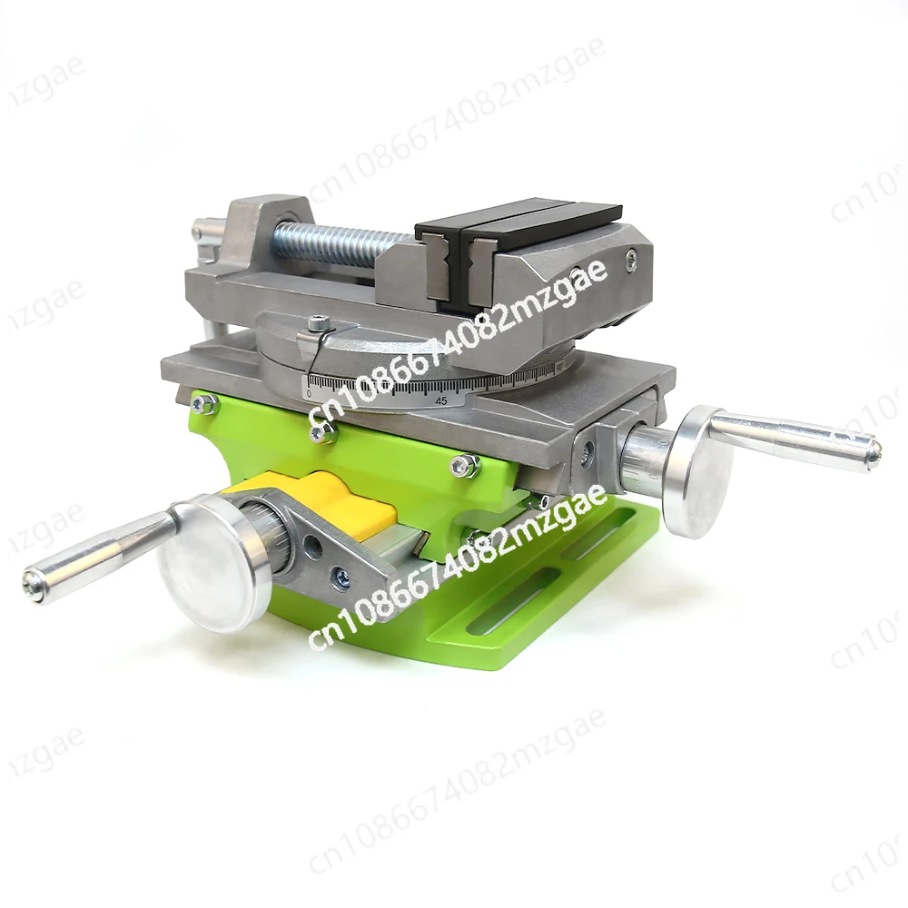 2 in 1 Micro Mini Bench Drill Drilling Milling Machine Precision Vise Swivel Base Table Aluminium Alloy 220V Compound Worktable