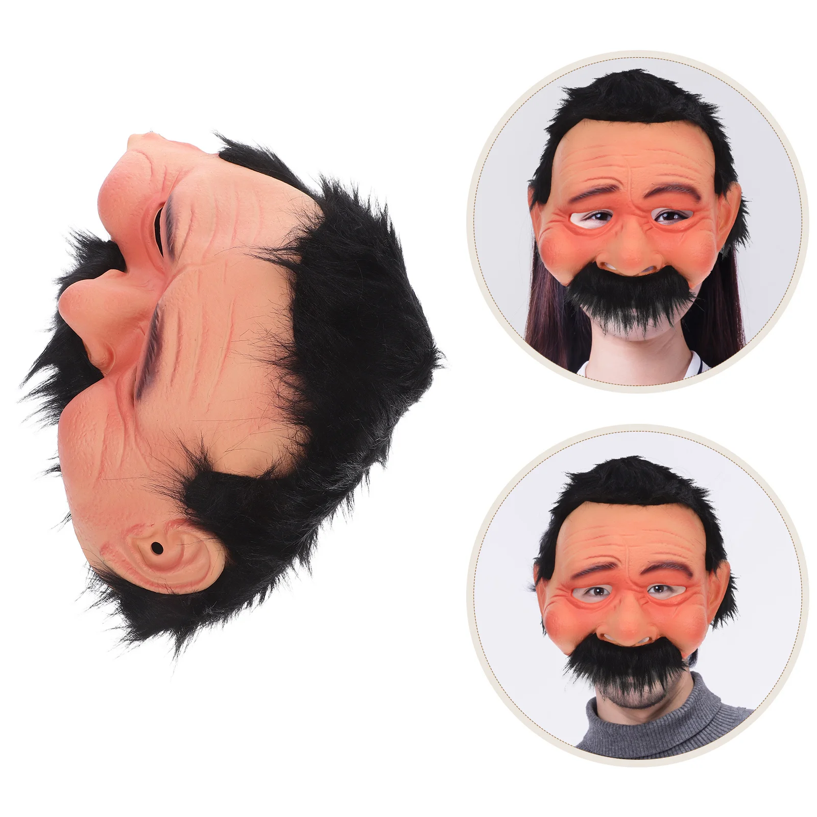 

Realistic Half-Face Old Latex Elderly Halloween Cosplay Costume Prop Party Headgear Old Men Mask Funny Party Masks