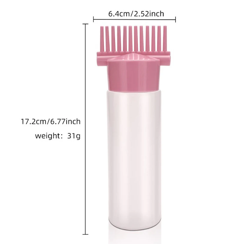 Hair Dye Refillable Bottle Applicator Medicine Comb With Scale Hair Massager Brush Salon Home Hairdressing Styling Tools