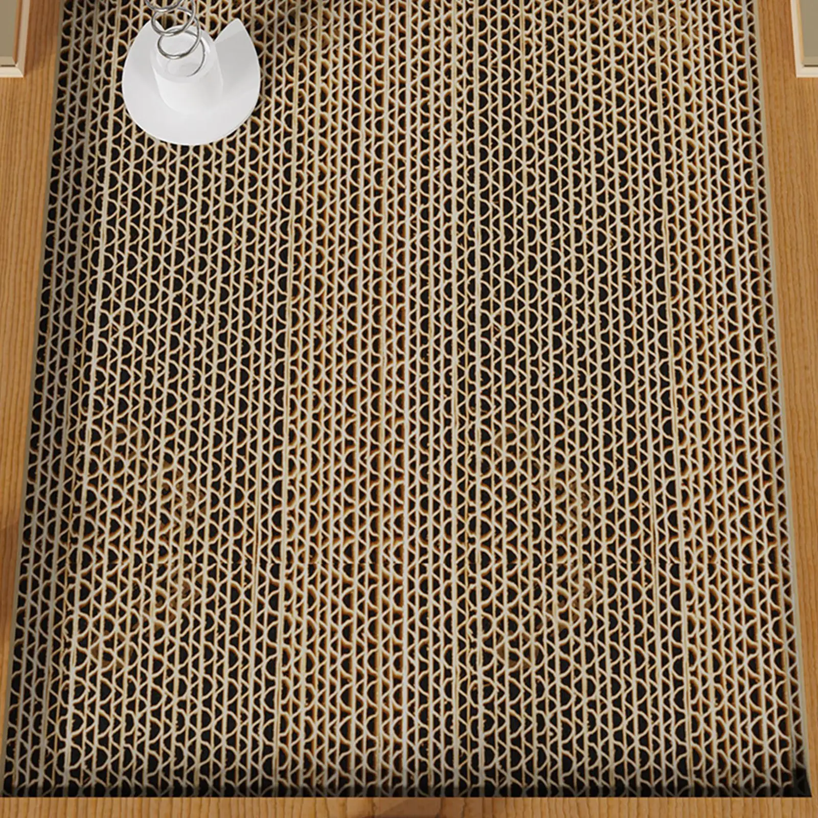 Cat Scratch Pad Cardboard Corrugated Scratcher for Indoor Cats with Plush Ball Toy Furniture Protector