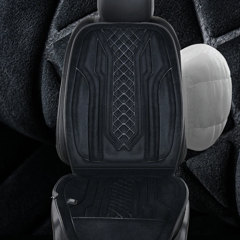 12V 24V Graphene Heating Car Seat Cushion Fast Heating 3 Levels Temperature Control Warm Keeping for Car Truck SUV Home Office