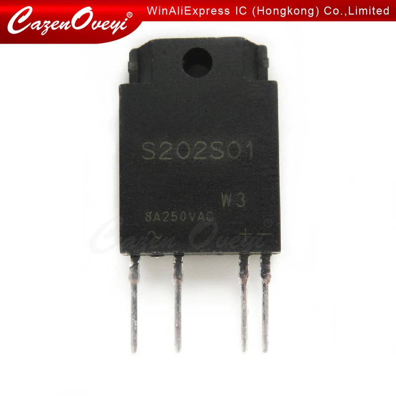 1pcs/lot S202S01F S202S01 RELAY SSR 240VAC 8A TRIAC 4-SIP Solid State Relays In Stock