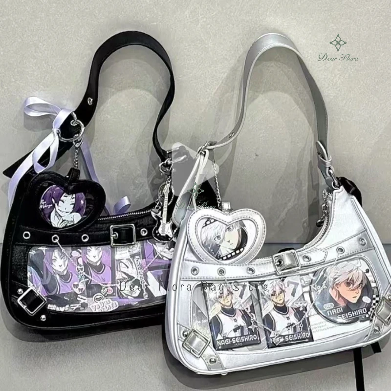 

Y2k Cute Women Underarm Bag Fashion Sweet Ita Bag Lolita Girls Transparent Pocke DIY Display Shoulder Bag Fashion Handbag Purses