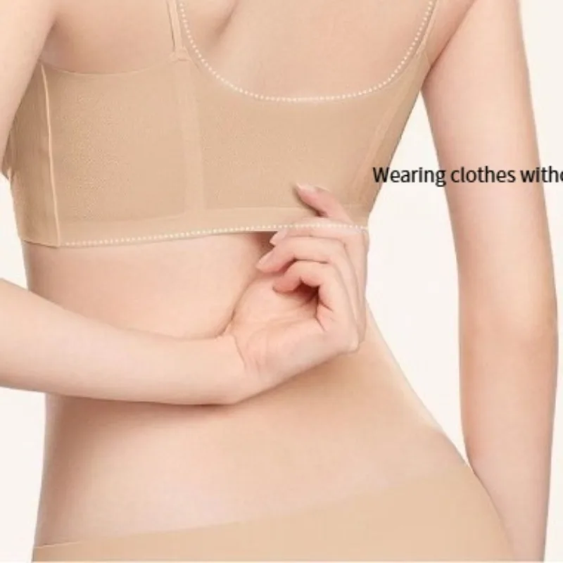 Verano ligero y fino sin rastro base líquida ropa interior gelatina pegamento suave soporte recoger cómodo Sling transpirable señora