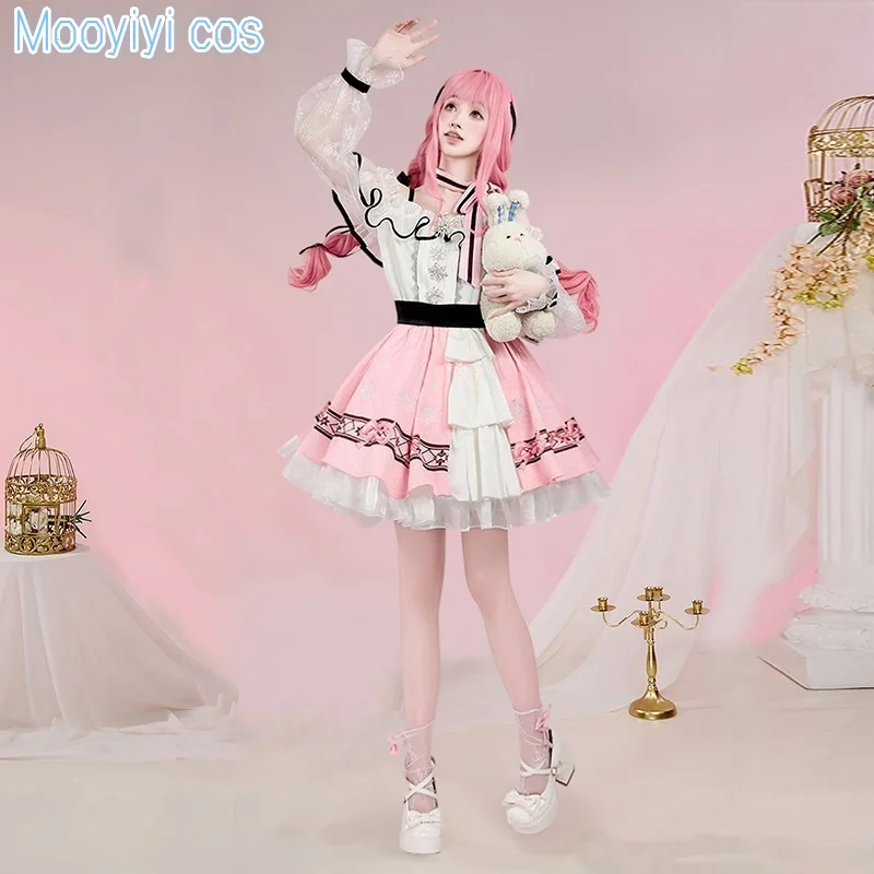 

Новинка 2024, игра Infinity Nikki, карнавальный костюм на Хэллоуин, Рождество, ролевая вечеринка, комическая игра, юбка Лолиты, розовое платье Nikki