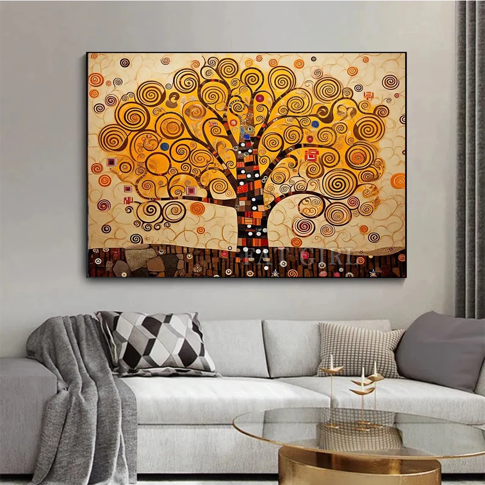 Pittura diamante Nuovo quadrato/rotondo Gustav Klimt Hobby e artigianato Strass Ricamo Albero della vita 5d Diamante Mosaico Decor