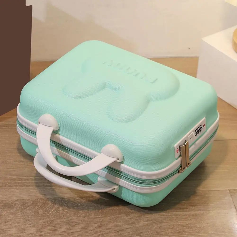 Cosmetic Suitcase Cute Bunny Pattern Portable Lock Password Mini Luggage Storage Box Multifunctional Travel Makeup Code Case