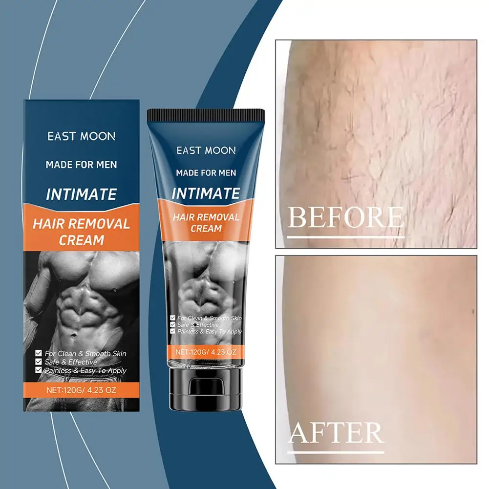 كريم إزالة الشعر 120 جرام، كريم إزالة الشعر للرجال، غير مؤلم وصنع للرجال Y2I0 #3