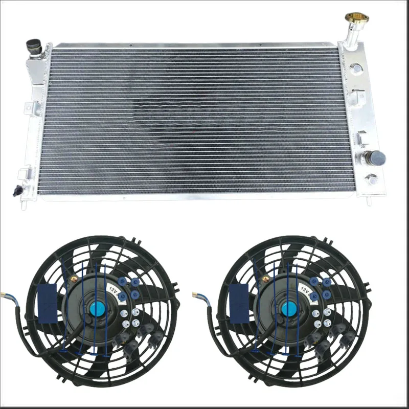 For Buick Century / Regal & Chevrolet Impala / Monte Carlo 3.1L/3.4 L/3.8L V6 Aluminum Radiator & Fans AT/MT 2000-2005 00 01 02
