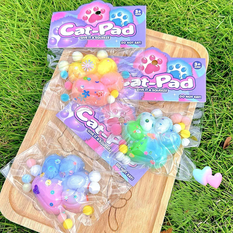 Cat Paw Decompression Toys Kawaii Cartoon Antistress Stress Relief Slow Rising Toys For Adult Kids Stretch Toys