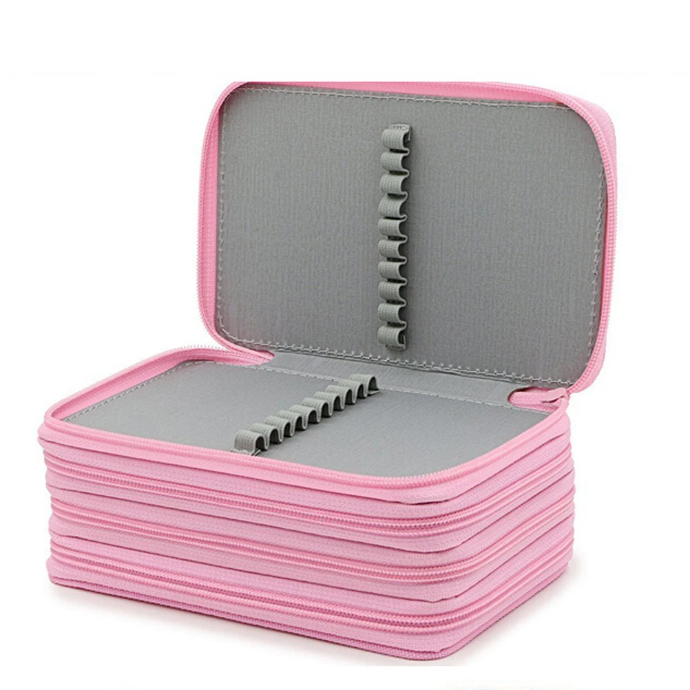 حقيبة أقلام مكونة من 72 فتحة للفنانين مجموعة حامل تخزين أقلام الرصاص الملونة من Color Family بتصميم مدمج مقلمة ملونة 72 فتحة #1