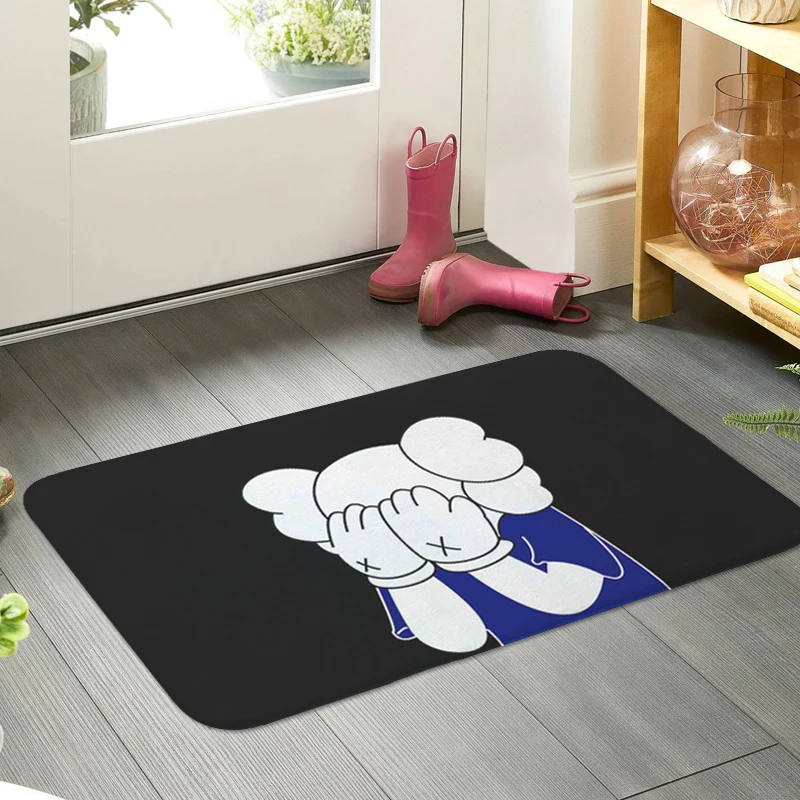 Bathroom Foot Mat Non-slip T-Kaws Entrance Door Doormat Living Room Floor Carpet Kitchen Bedroom Rug Home Decor Items