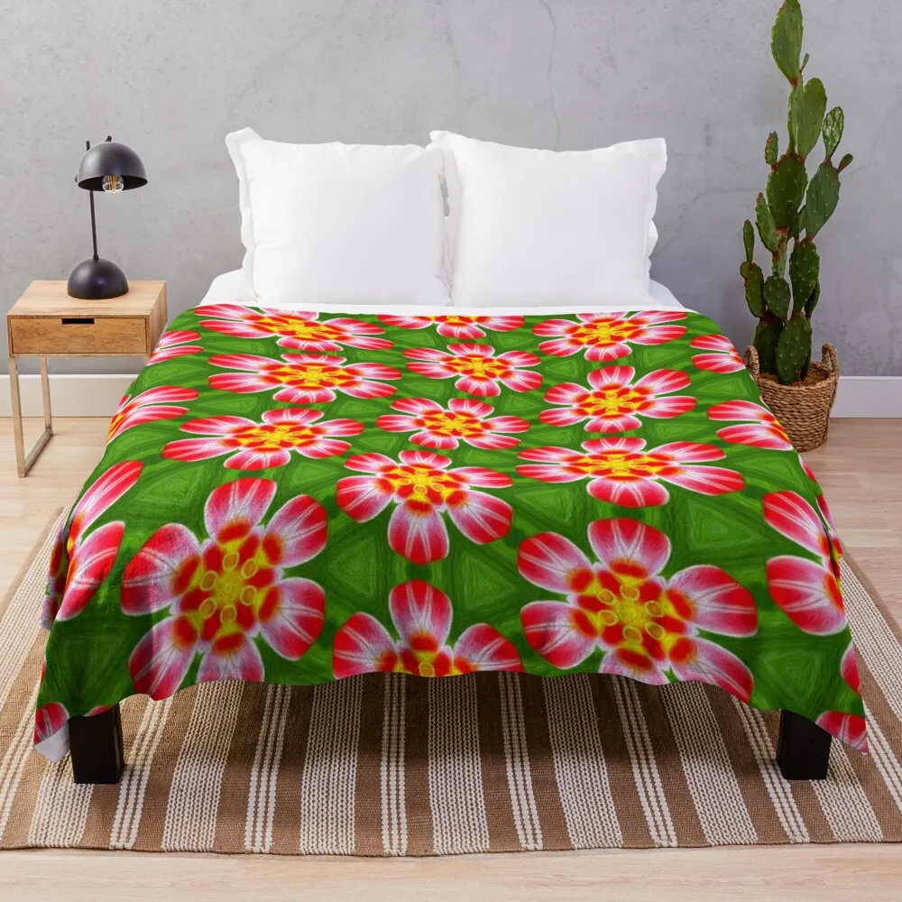 

Red Lilies Pattern Throw Blanket Beautifuls wednesday Blankets