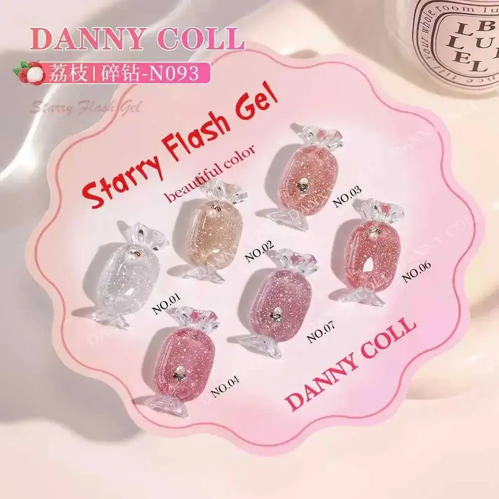 

8 Colors High Density Glitter Nail Gel Polish Set With Color Display Flash Nail Art Gel Varnish Sparkling UV Soak Off 15ml