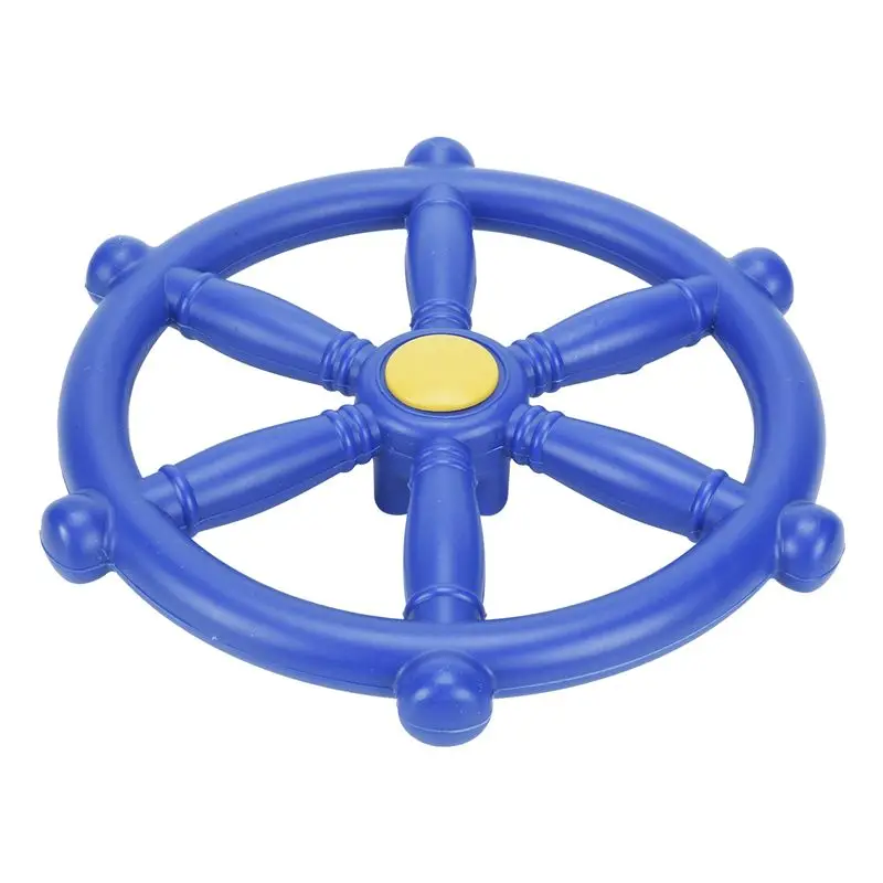 

A08P-Kids Playground Steering Wheel, Swingset Steering Wheel Attachment, Pirate Ship Wheel For Jungle Gym Or Swing Set Blue
