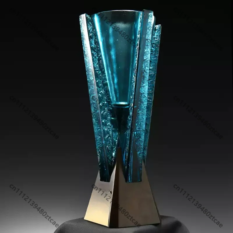 Personalized Custom Glazed Glass Trophy Co-creation Glory Style Teamwork Commemorative Souvenir For Group Ceremony Activity