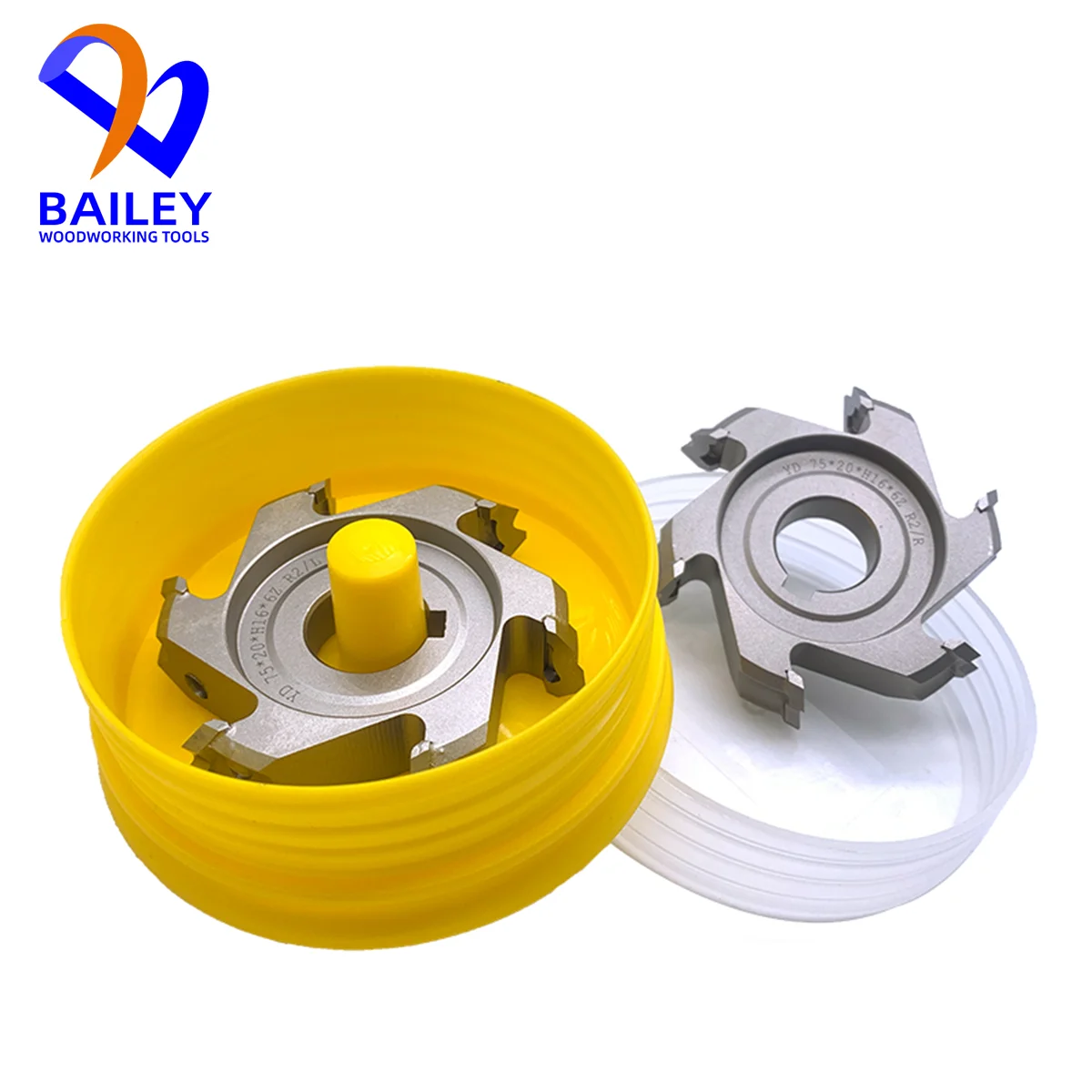 BAILEY 1Pair PCD/TCT 75x20x16mm 4Z/6Z R1/R1.5/2/3 Fine Trimming Cutter For NANXING Edge Banding Machine Woodworking Tool