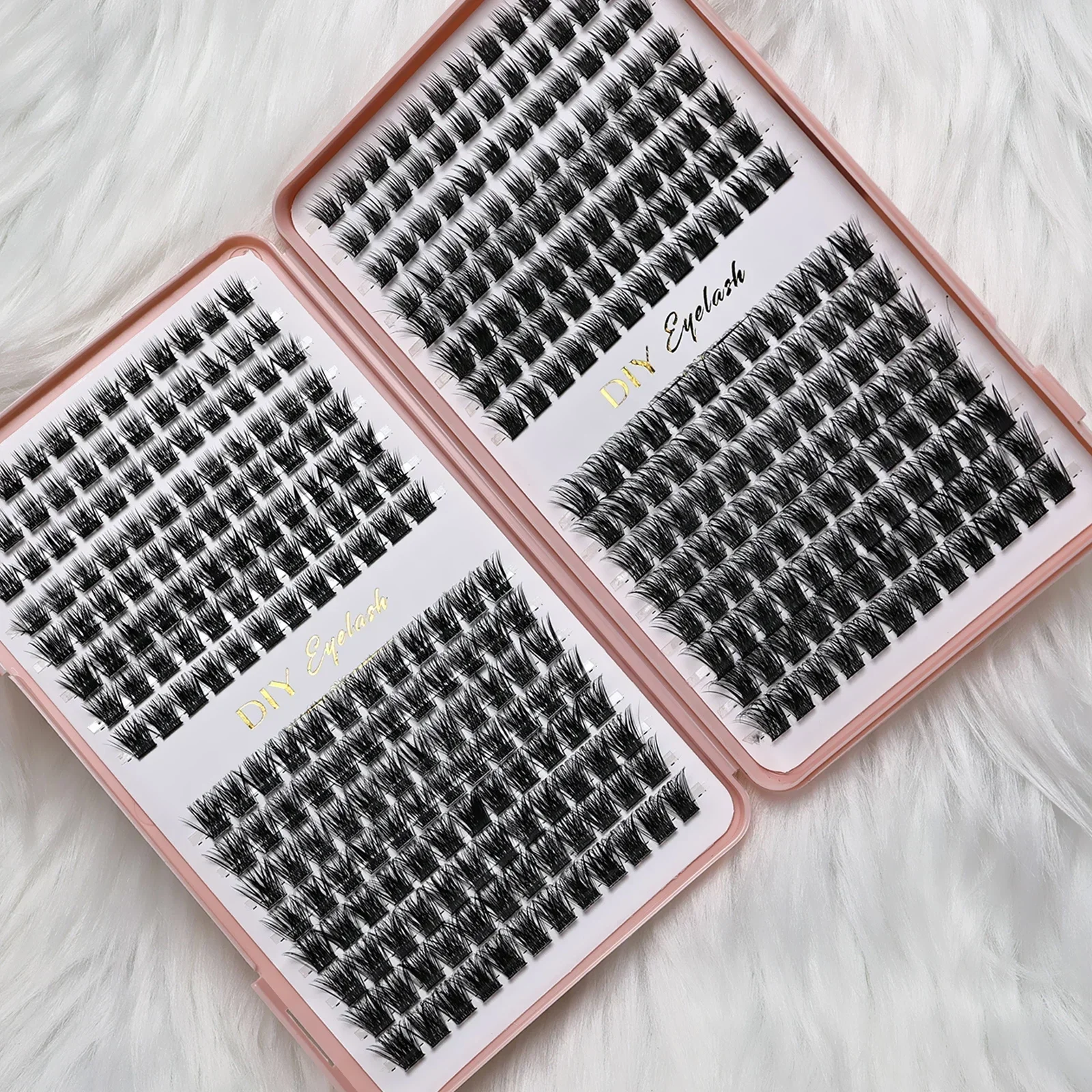 Einzelne Wimpernbüschel, DIY-Wimpernverlängerungs-Set, D-Curl-Wimpernbüschel, Wimpernverlängerung, geeignet für Anfänger. – Detail 3